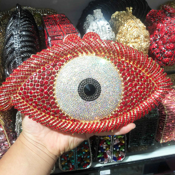 Crystal Evil Eye Clutch