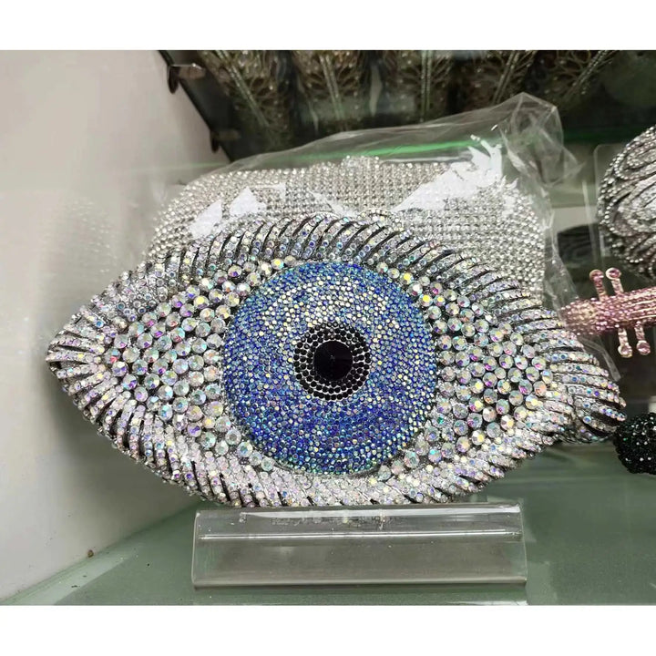 Crystal Evil Eye Clutch