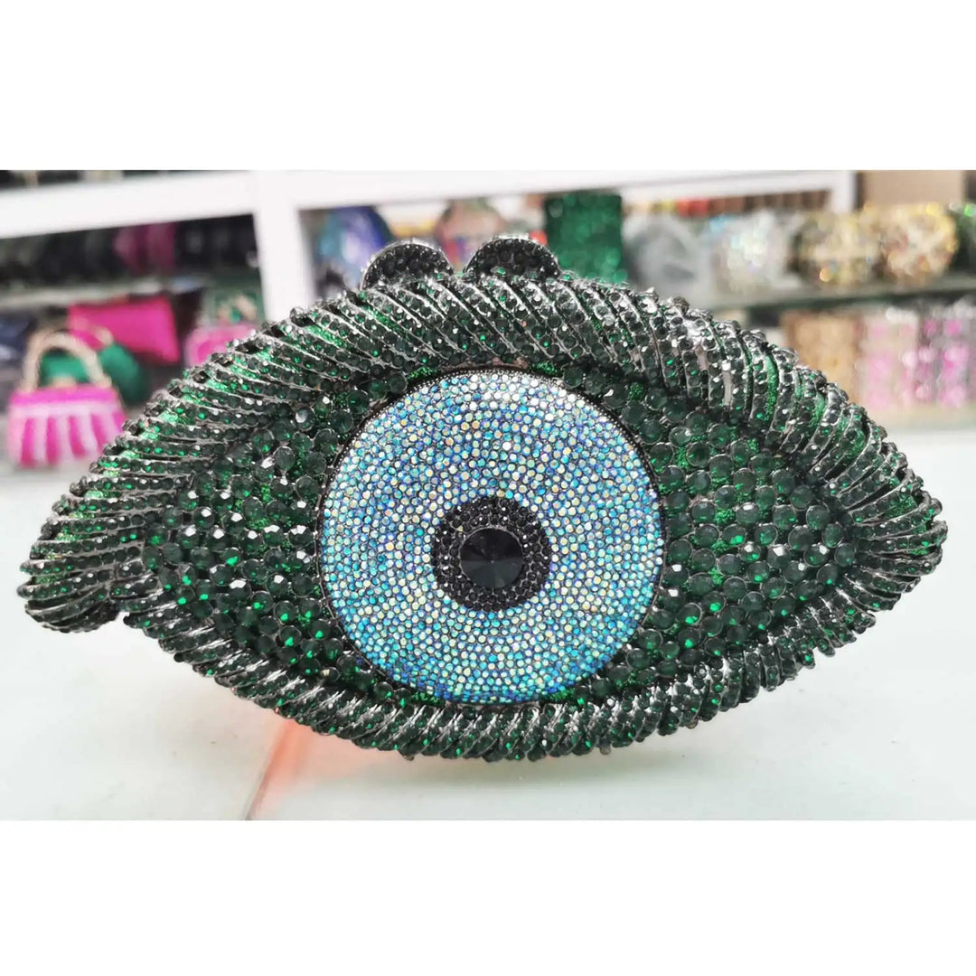 Crystal Evil Eye Clutch