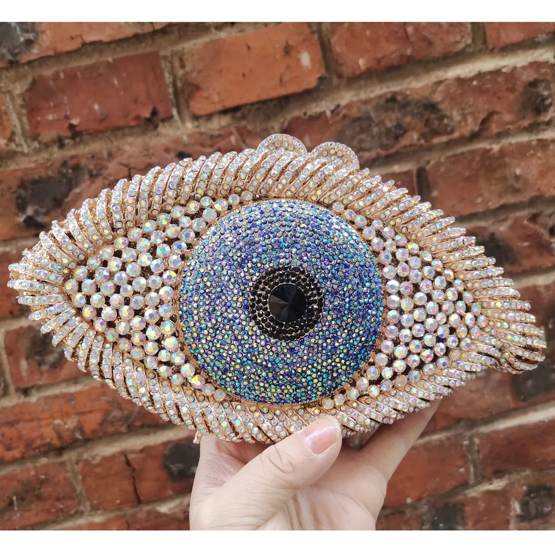 Crystal Evil Eye Clutch